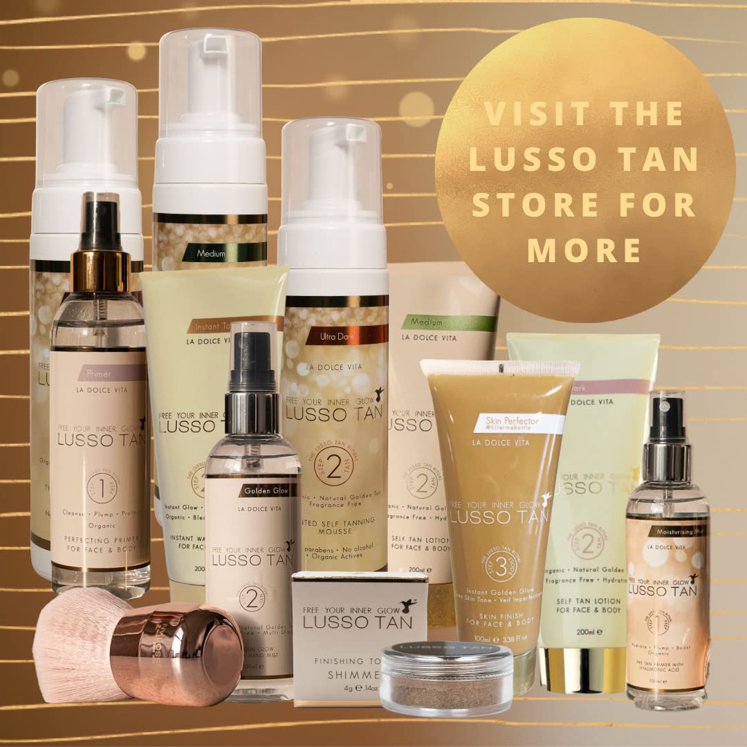 Lusso Tan Pregnancy-Safe Fake Tan Lotion - Helps Prevent Stretch Marks. Organic Vegan, Cruelty-Free Self Tan With Vitamins. Gradual, Fragrance Free Tanning Lotion For All Skin Types