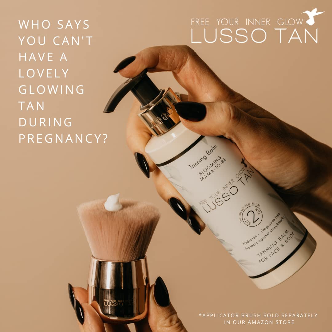 Lusso Tan Pregnancy-Safe Fake Tan Lotion - Helps Prevent Stretch Marks. Organic Vegan, Cruelty-Free Self Tan With Vitamins. Gradual, Fragrance Free Tanning Lotion For All Skin Types