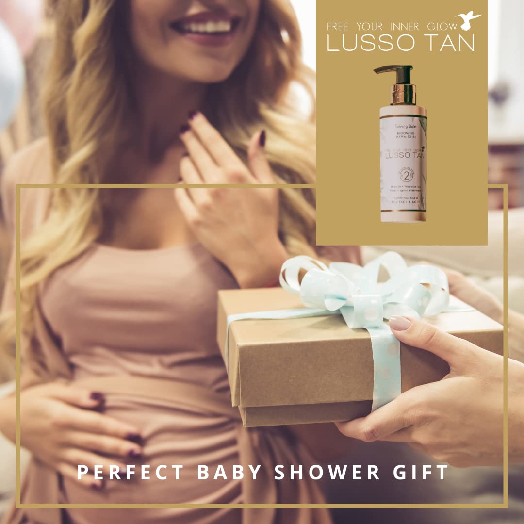 Lusso Tan Pregnancy-Safe Fake Tan Lotion - Helps Prevent Stretch Marks. Organic Vegan, Cruelty-Free Self Tan With Vitamins. Gradual, Fragrance Free Tanning Lotion For All Skin Types