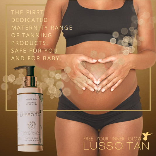 Lusso Tan Pregnancy-Safe Fake Tan Lotion - Helps Prevent Stretch Marks. Organic Vegan, Cruelty-Free Self Tan With Vitamins. Gradual, Fragrance Free Tanning Lotion For All Skin Types
