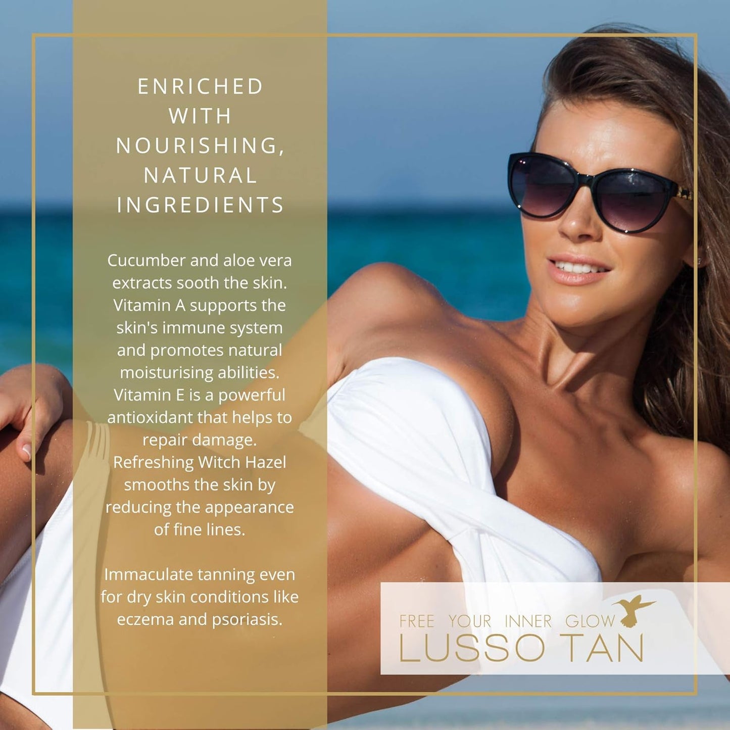 Lusso 'Rapid' Self Tan Mousse for Face and Body – Organic, Vegan and Cruelty-Free, False Tanning Body Mousse. Instant-drying.