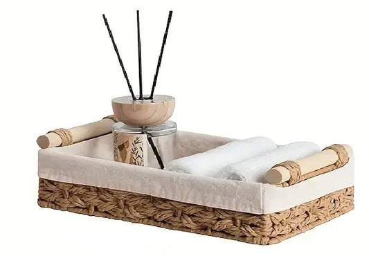 Small Willow Woven Basket – Natural Storage Basket for Bathroom, Shelves & Home